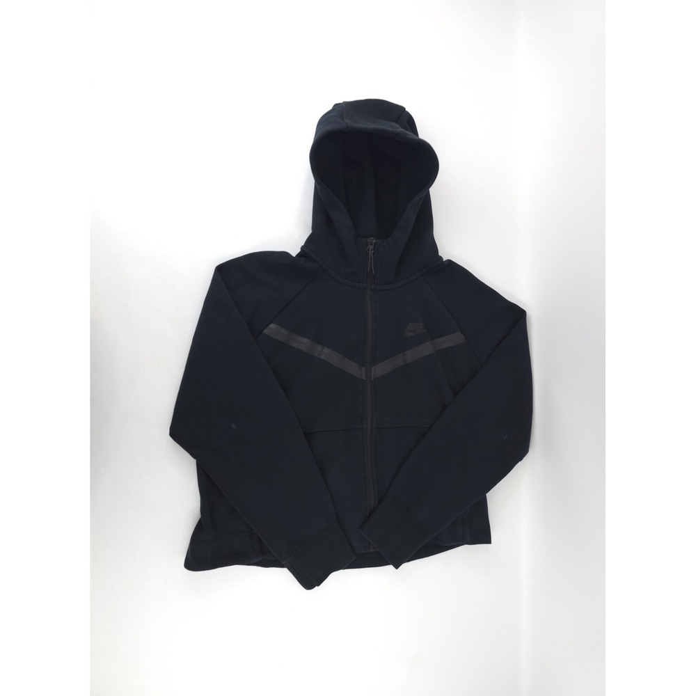 Nike Jumper womens Large Black Tech Fleece Full Zip Sportswear Hoodie